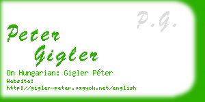 peter gigler business card